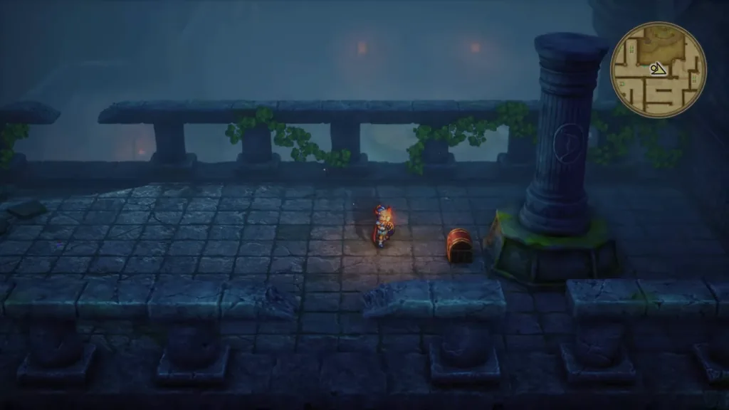 A stone balcony deep in the Grave of Galen