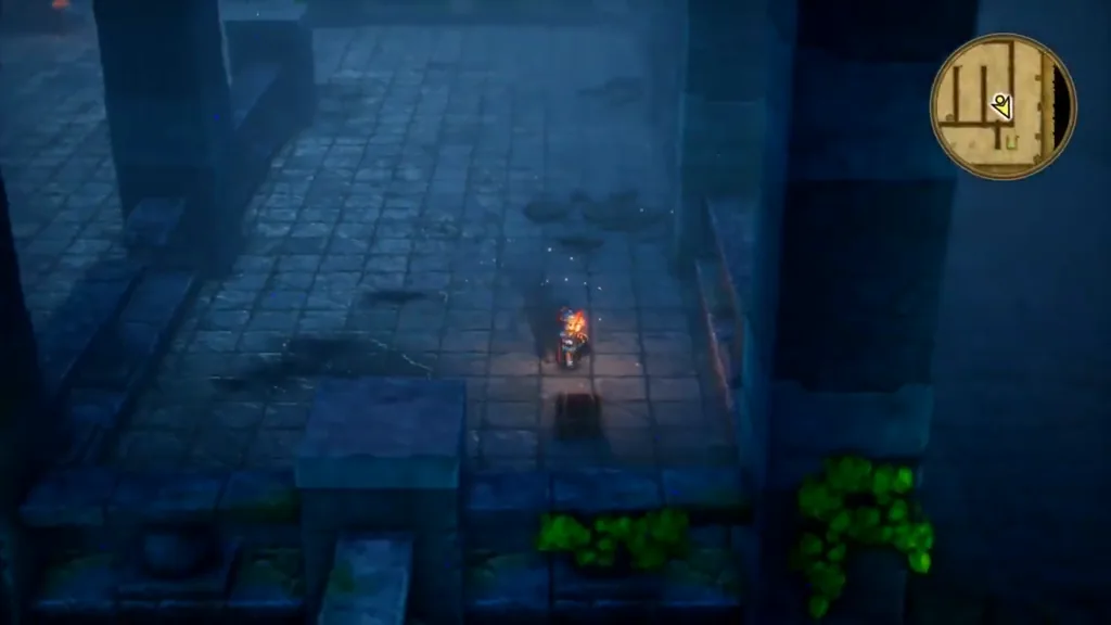 A dark corridor in the Grave of Galen