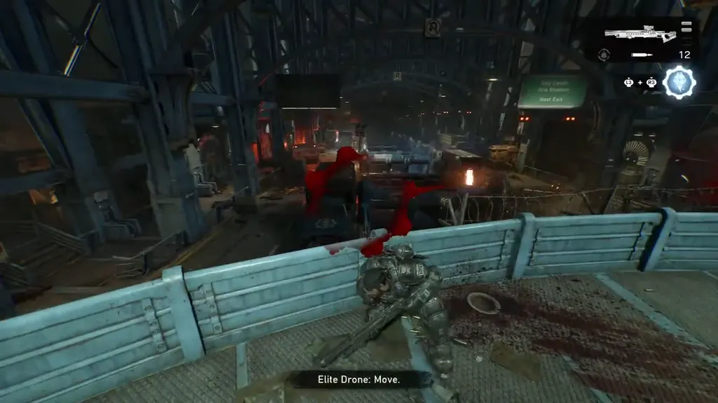 Fighting on the bridge’s upper deck