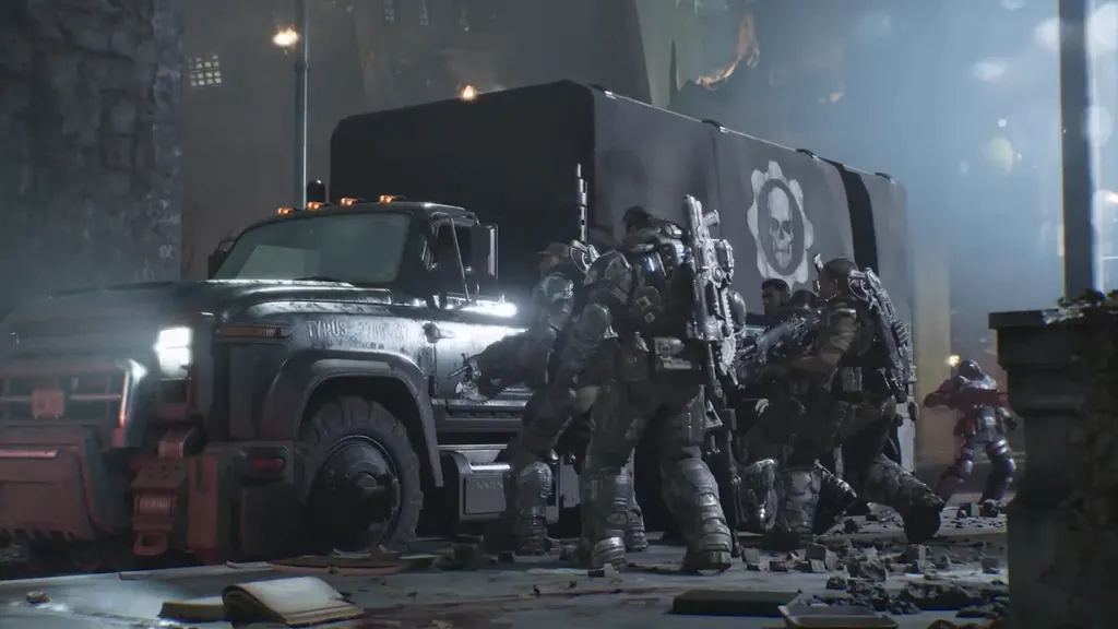 Gears behind a COG truck during the convoy ambush