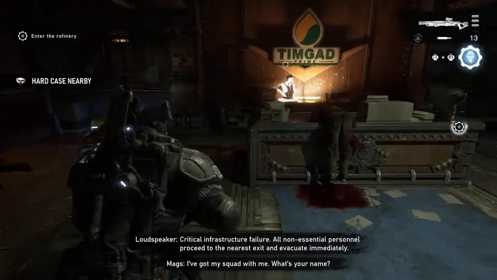 The Timgad Refinery lobby with its logo