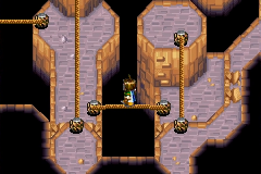 A room crossed by ropes