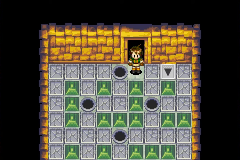 The elevator tile beyond the cracked floor