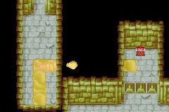 The river of sand leading to a chest