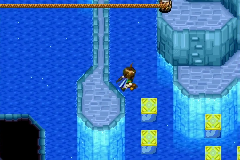 The narrow walkway through the water