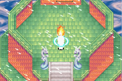 Lighting the fish glyph at the top of the tower