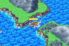 Flying over the shallows with the gauge showing