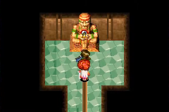 The statue holding the jewel in the secret chamber