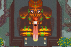 The statue opens its mouth once the circuit is closed
