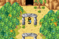 The temple entrance on Gaia Rock