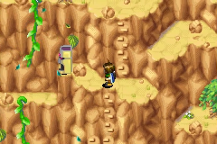 The statue that blows whirlwinds, next to a vine
