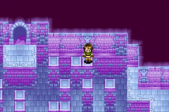 Hopping across the room full of columns