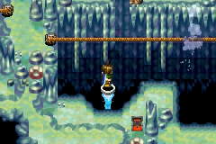 Riding a water spout up to the rope