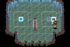 The pillar and the floor tile in the hold