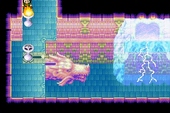 The dragon cracking the wall of ice