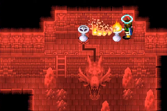 Lighting the torch above the dragon head
