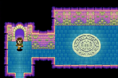 The end of the race, with the teleport circle