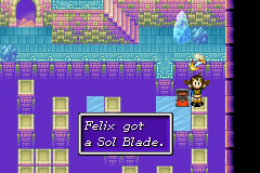Opening the chest with the Sol Blade