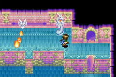 The statue shielding you from the flames