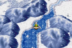 The frozen river below Prox