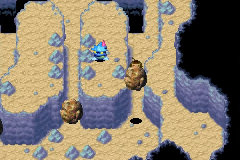 Hopping across the platforms in Shaman Village Cave