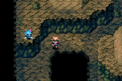 The mine area where Spritz waits on a platform