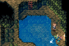 The Living Statue in a pool deeper in the mine