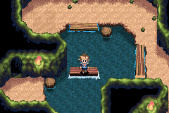 Floating logs in Fuchin Falls Cave