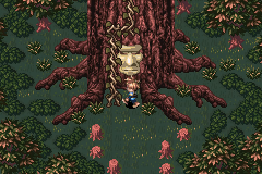 The great tree Tret, with an old man’s face, in Kolima Forest