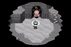 Reveal showing the cave and the monster at the end of the desert