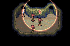 Three guards blocking a corridor in Lunpa Fortress