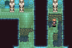 A corridor of movable statues in Mercury Lighthouse