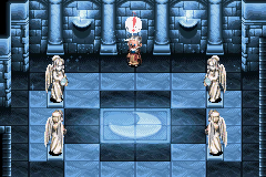 The moon room in Sol Sanctum with four statues