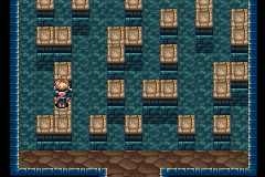Sol Sanctum room with stepping-stone platforms over water