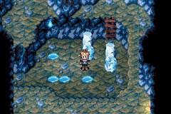 Puddles to freeze in Vault Cave