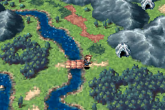 The bridge on the world map on the way to Goma Cave