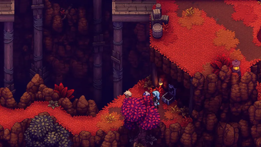 Red autumn cliffs on Mesa Island