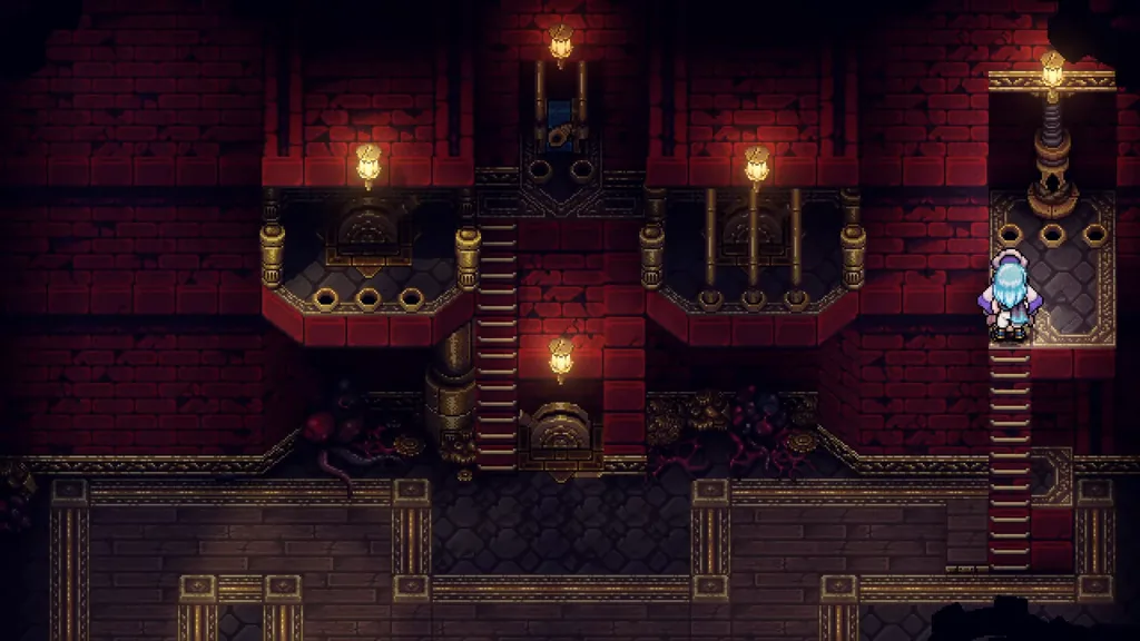Ladders and clockwork in a Clockwork Castle room