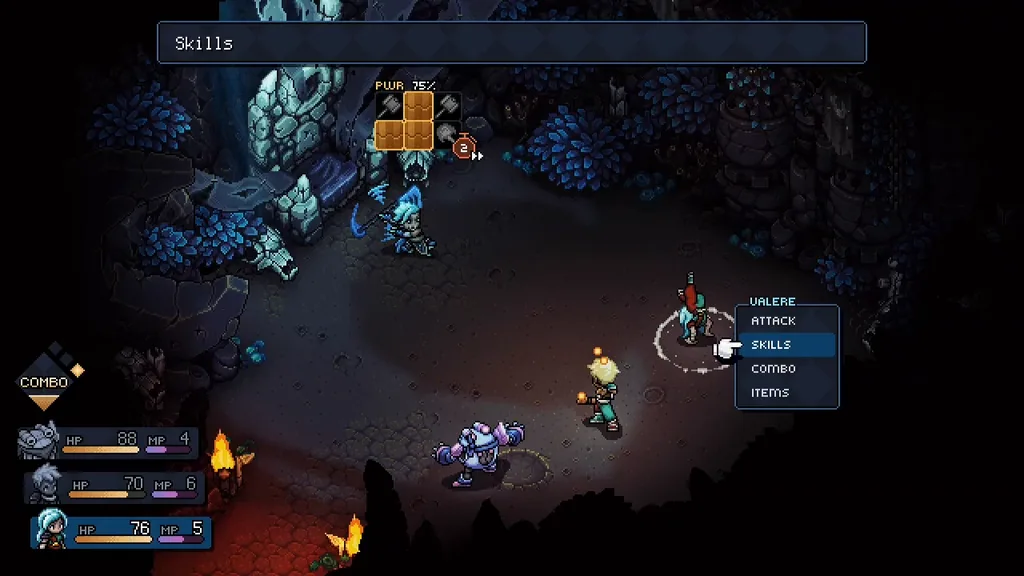 The Feral Queen boss fight in a dark cave