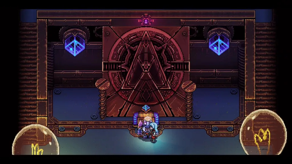 The dial puzzle door in the hidden cave of the Rail Forest