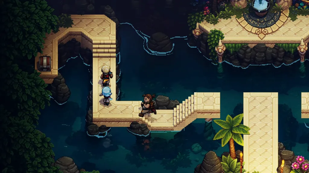 Stone walkways over the water in Docarria Village