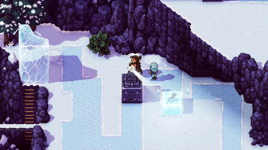Ice blocks and snow on Glacial Peak