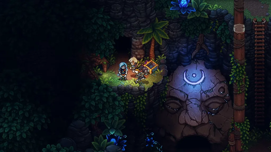 The giant stone face of the jungle light puzzle