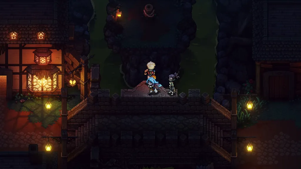 The Town of Lucent at night