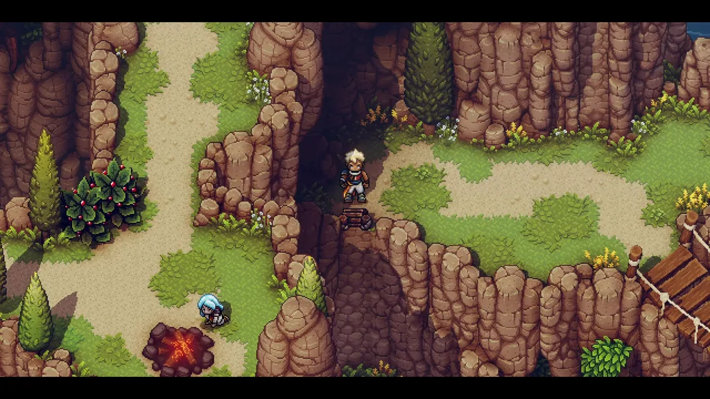 Valere and Zale on the cliff paths of the prologue