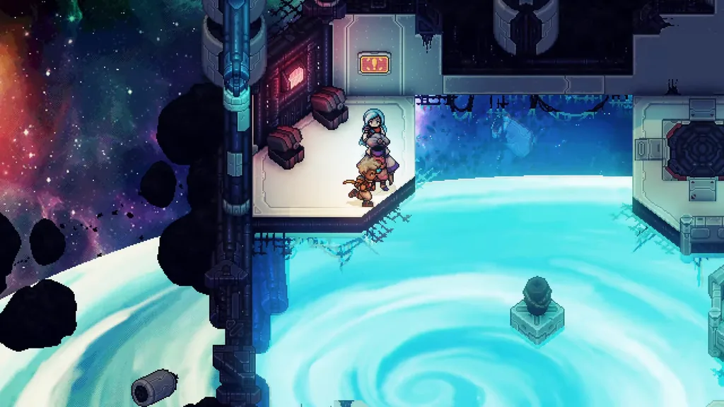 A Sky Base walkway above a swirling void