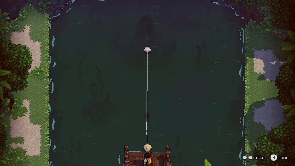 Fishing in the hidden cave behind Stillpond Island