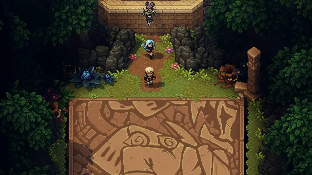 A carved stone platform in the jungle on the way to Torment Peak