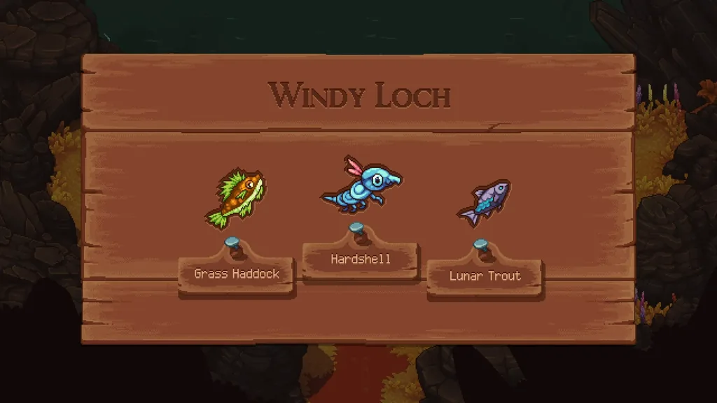 The Windy Loch fish board: Brass Haddock, Hardshell and Lunar Trout