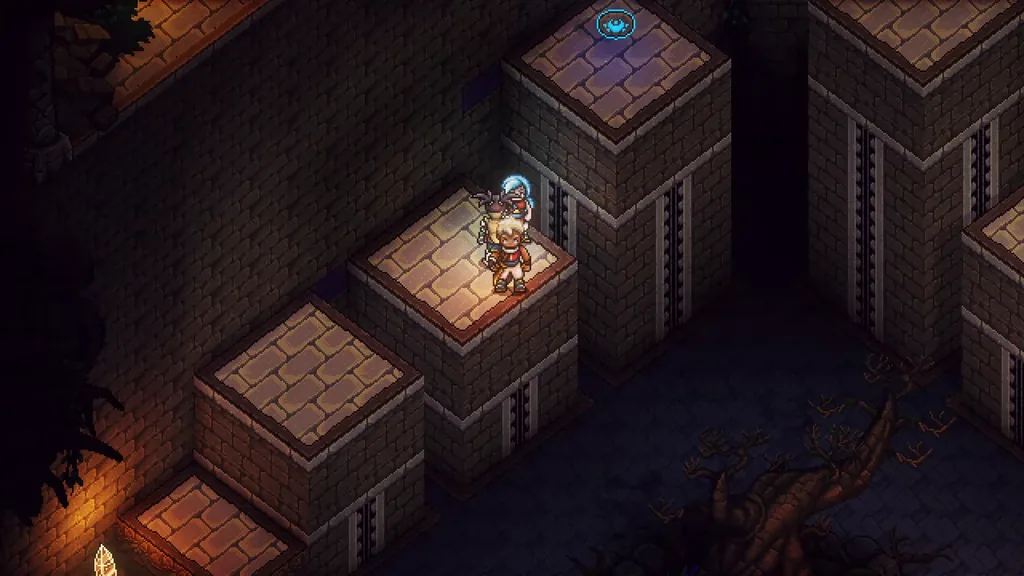 Stone block pillars in the Wraith Island Solstice Shrine